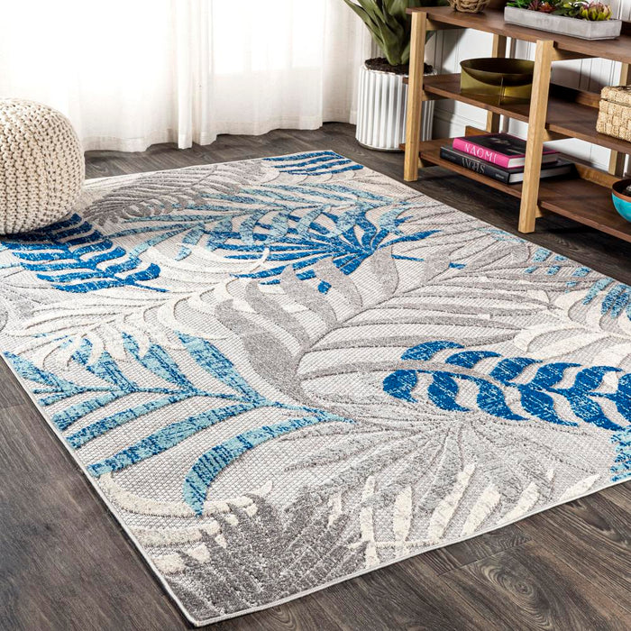 Lynx Tropics Palm Leaves Indoor/Outdoor Area Rug