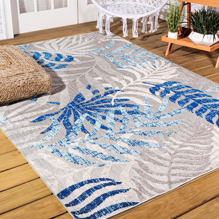 Lynx Tropics Palm Leaves Indoor/Outdoor Area Rug