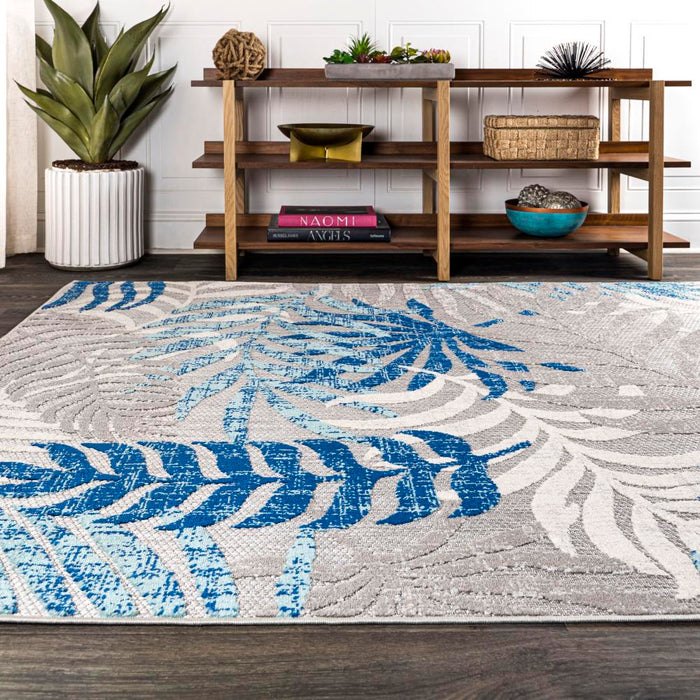 Lynx Tropics Palm Leaves Indoor/Outdoor Area Rug