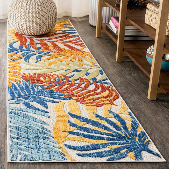 Lynx Tropics Palm Leaves Indoor/Outdoor Area Rug