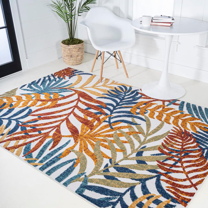 Lynx Tropics Palm Leaves Indoor/Outdoor Area Rug