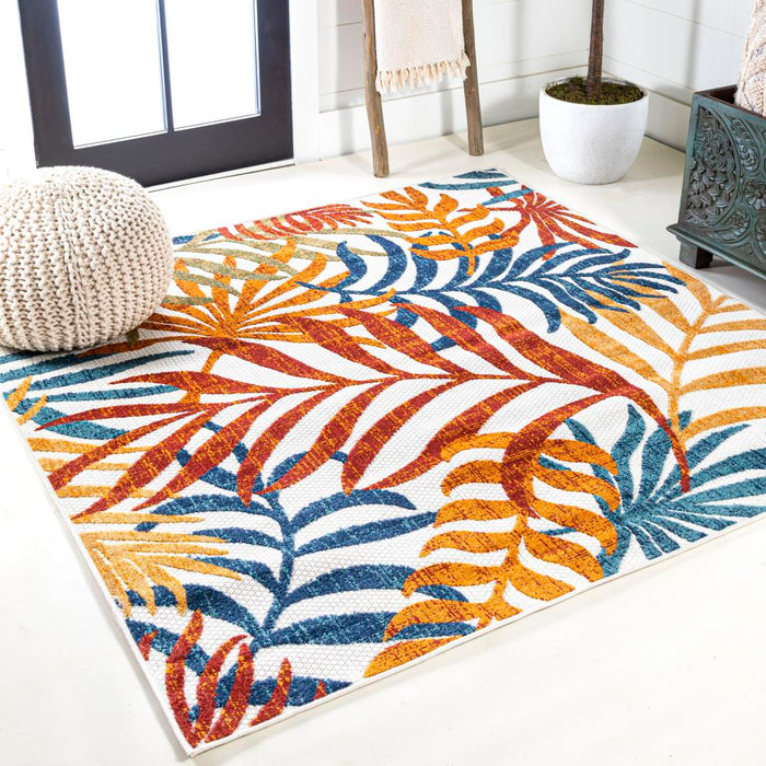 Lynx Tropics Palm Leaves Indoor/Outdoor Area Rug