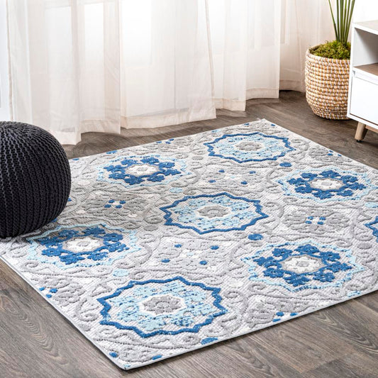 Eridanus Mediterranean Medallion Indoor/Outdoor Area Rug