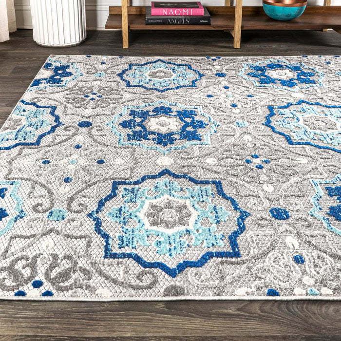 Eridanus Mediterranean Medallion Indoor/Outdoor Area Rug