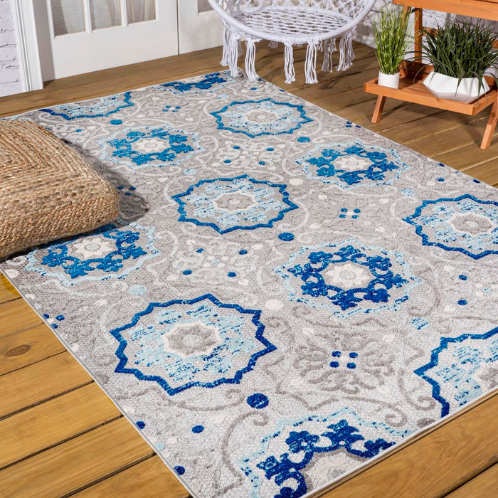 Eridanus Mediterranean Medallion Indoor/Outdoor Area Rug