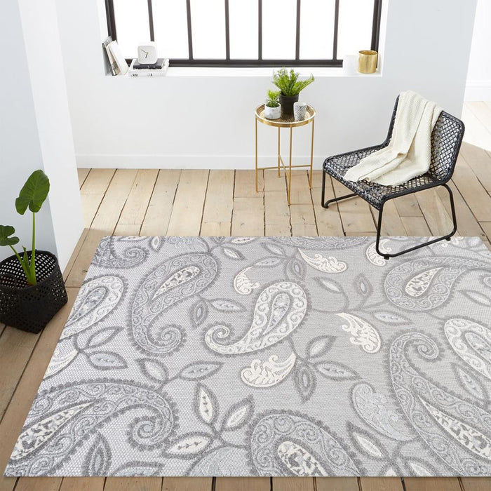 Auckland Julien Paisley High-Low Indoor/Outdoor Area Rug