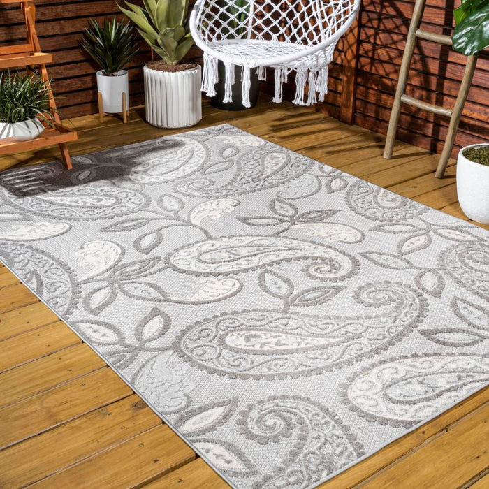 Auckland Julien Paisley High-Low Indoor/Outdoor Area Rug