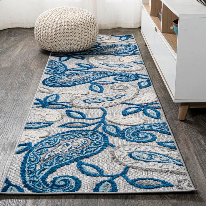 Auckland Julien Paisley High-Low Indoor/Outdoor Area Rug