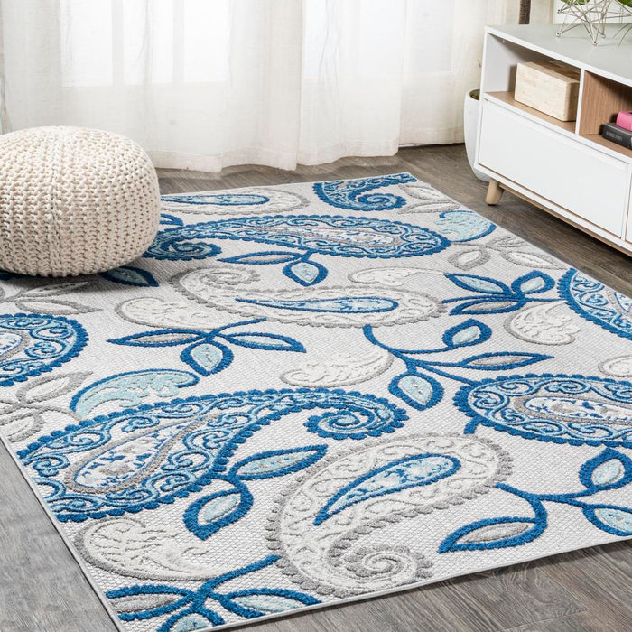 Auckland Julien Paisley High-Low Indoor/Outdoor Area Rug