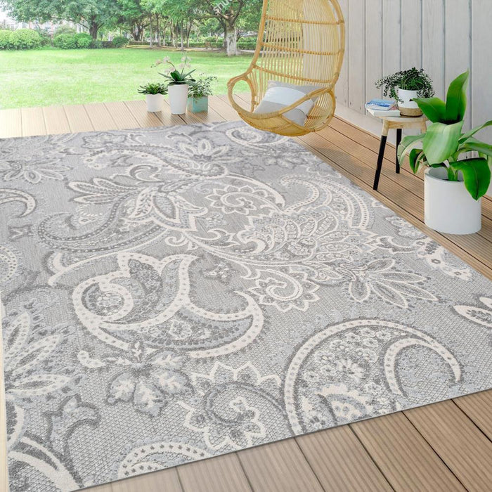 Christchurch Gordes Paisley High-Low Indoor/Outdoor Area Rug