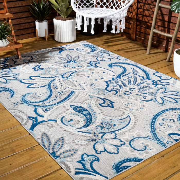 Christchurch Gordes Paisley High-Low Indoor/Outdoor Area Rug