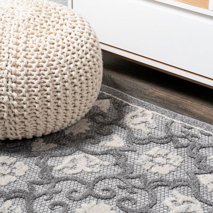 Lower Gallia Tile Trellis High-Low Area Rug