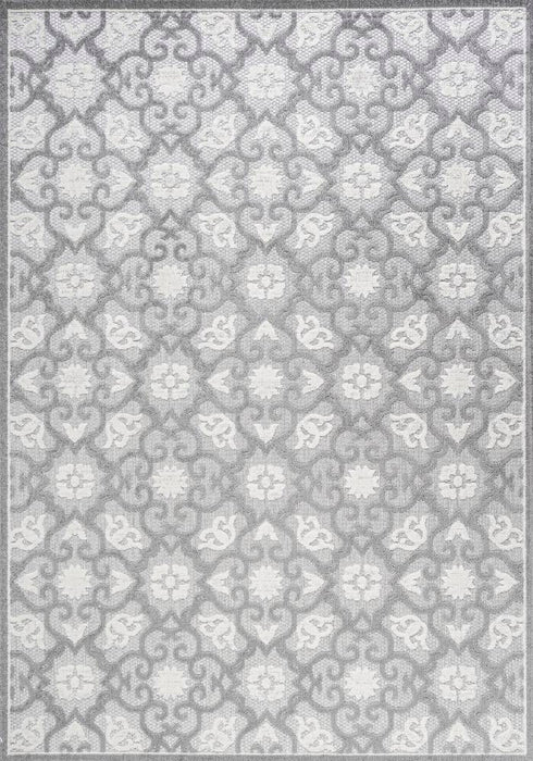 Lower Gallia Tile Trellis High-Low Area Rug