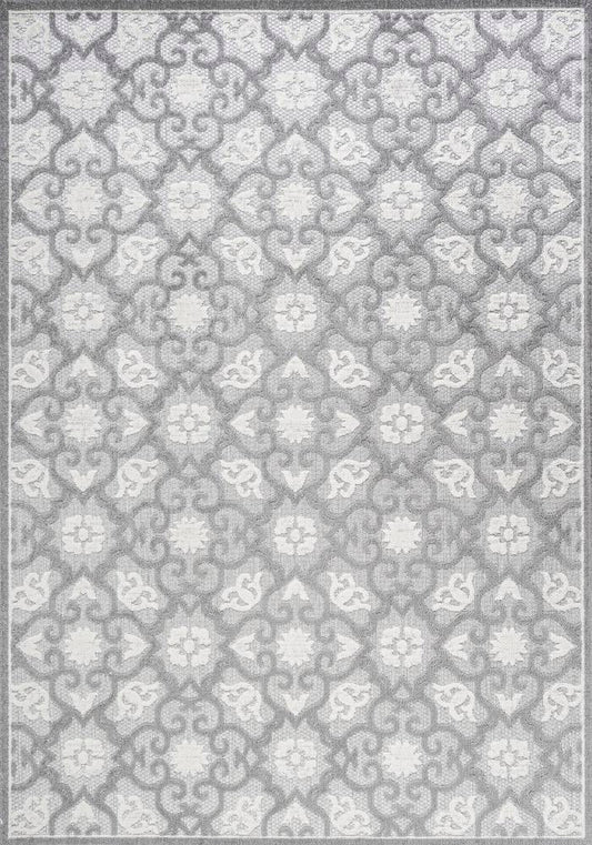 Lower Gallia Tile Trellis High-Low Area Rug