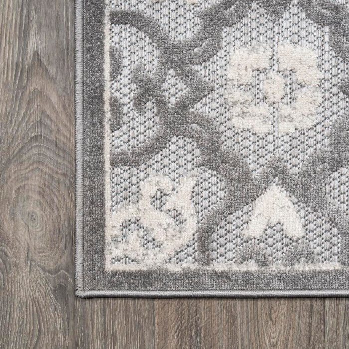 Lower Gallia Tile Trellis High-Low Area Rug