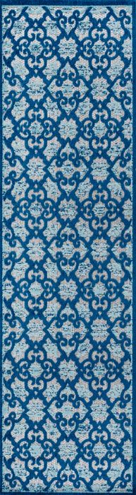 Lower Gallia Tile Trellis High-Low Area Rug