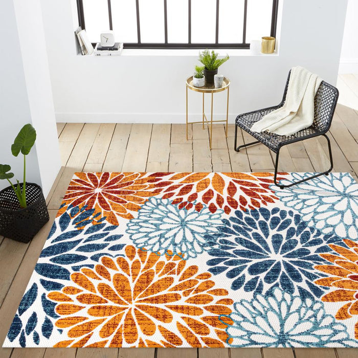 Sun crisantemo Floral Indoor/outdoor Area Rug