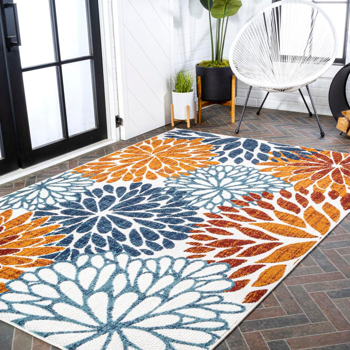 Sun crisantemo Floral Indoor/outdoor Area Rug