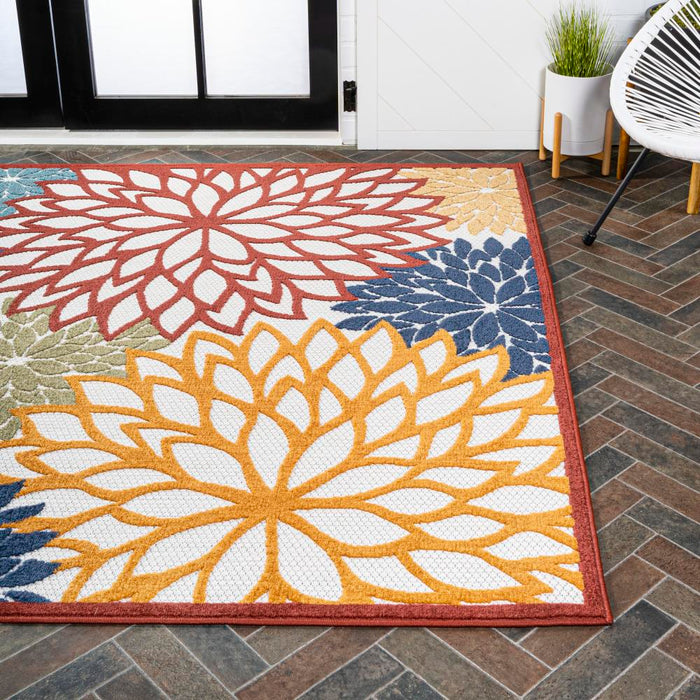 Jiya minori Floral Indoor/outdoor Area Rug