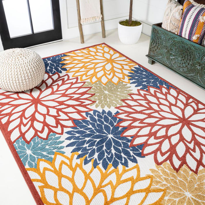 Jiya minori Floral Indoor/outdoor Area Rug