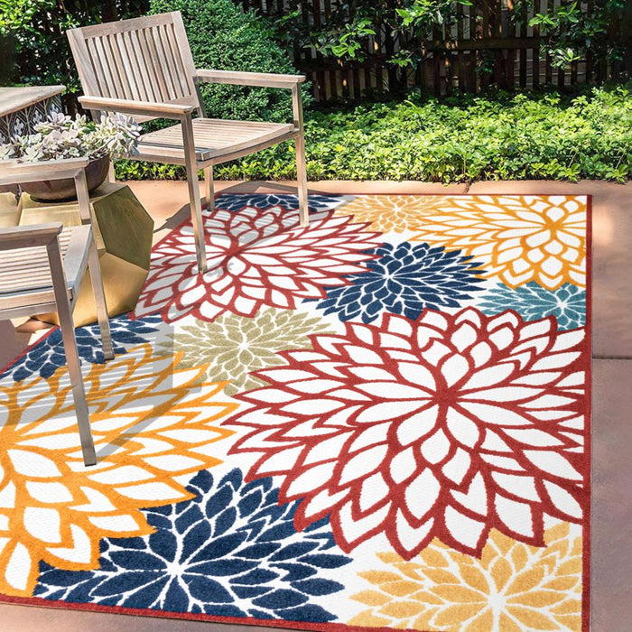 Jiya minori Floral Indoor/outdoor Area Rug