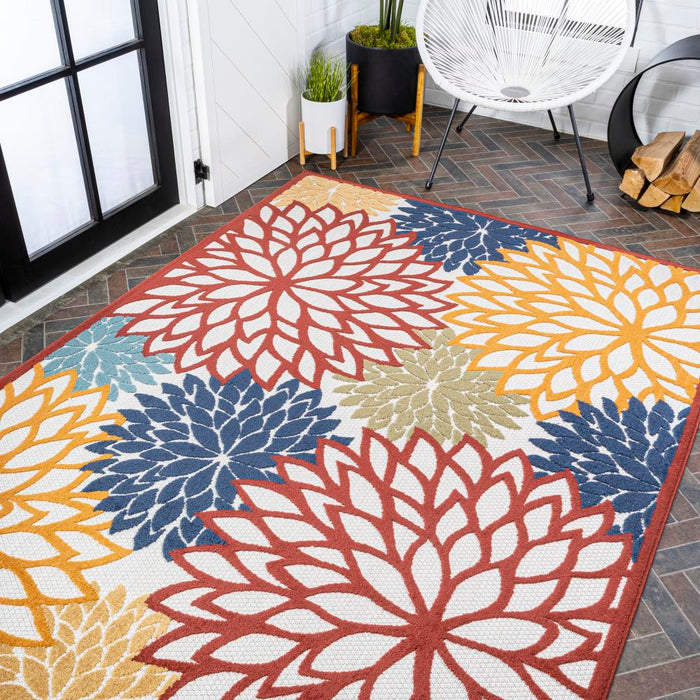 Jiya minori Floral Indoor/outdoor Area Rug