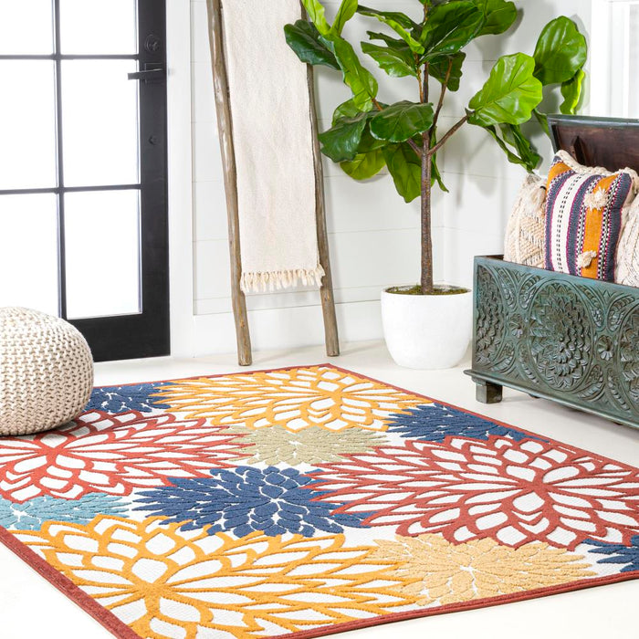 Jiya minori Floral Indoor/outdoor Area Rug