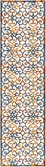 Dhairya Scroll Trellis Indoor/outdoor Area Rug