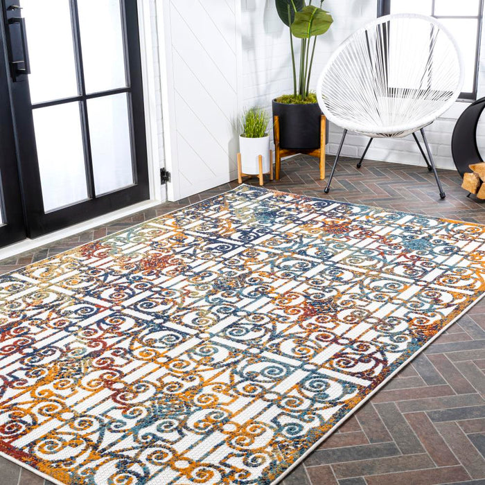 Detaraya Ornate Trellis Indoor/outdoor Area Rug