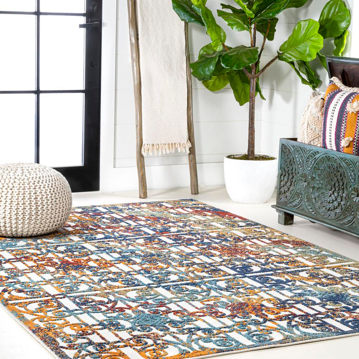 Detaraya Ornate Trellis Indoor/outdoor Area Rug