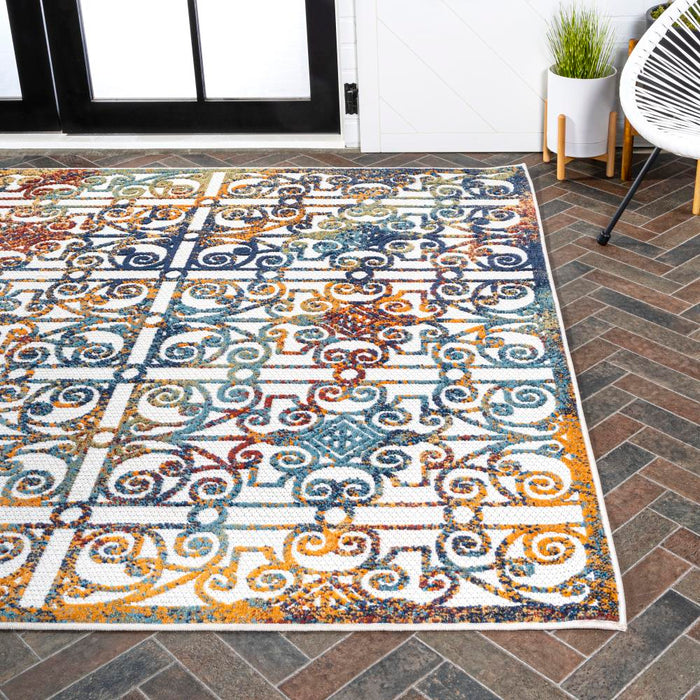 Detaraya Ornate Trellis Indoor/outdoor Area Rug