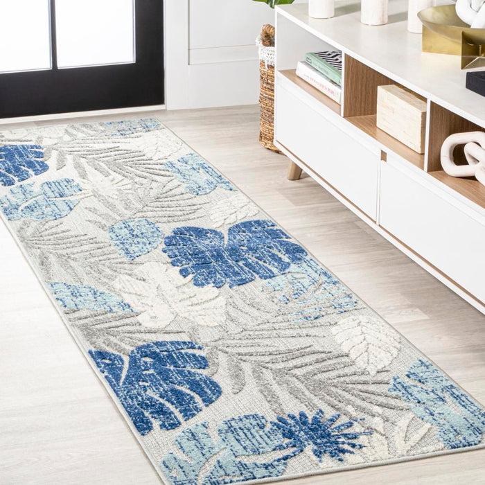 Menton tropical Leaf High-low Indoor/outdoor Area Rug