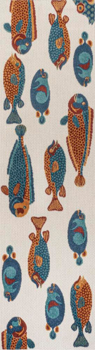 Mann modern Fish High-low Indoor/outdoor Area Rug