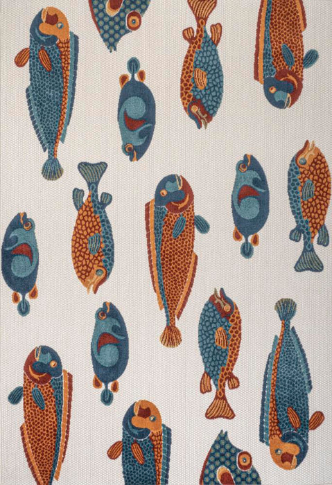 Mann modern Fish High-low Indoor/outdoor Area Rug