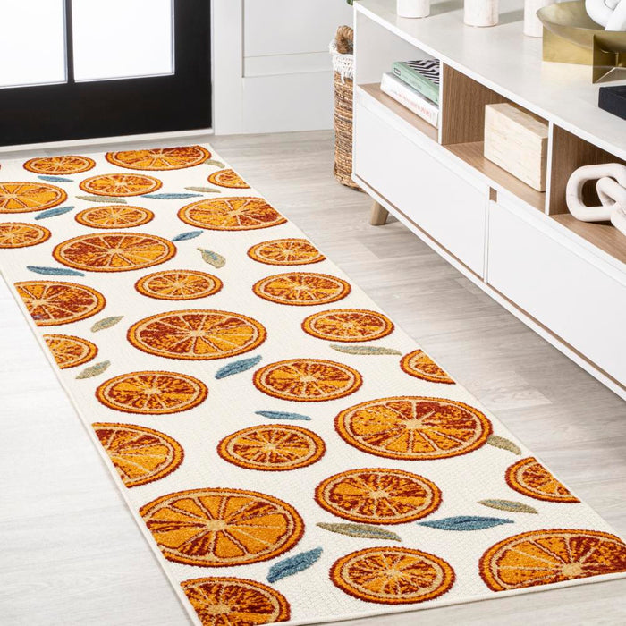 Quinn citrus Slice High-low Indoor/outdoor Area Rug