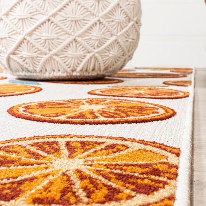 Quinn citrus Slice High-low Indoor/outdoor Area Rug