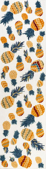 Massey bold Pineapple High-low Indoor/outdoor Area Rug