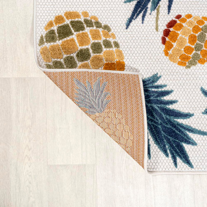 Massey bold Pineapple High-low Indoor/outdoor Area Rug