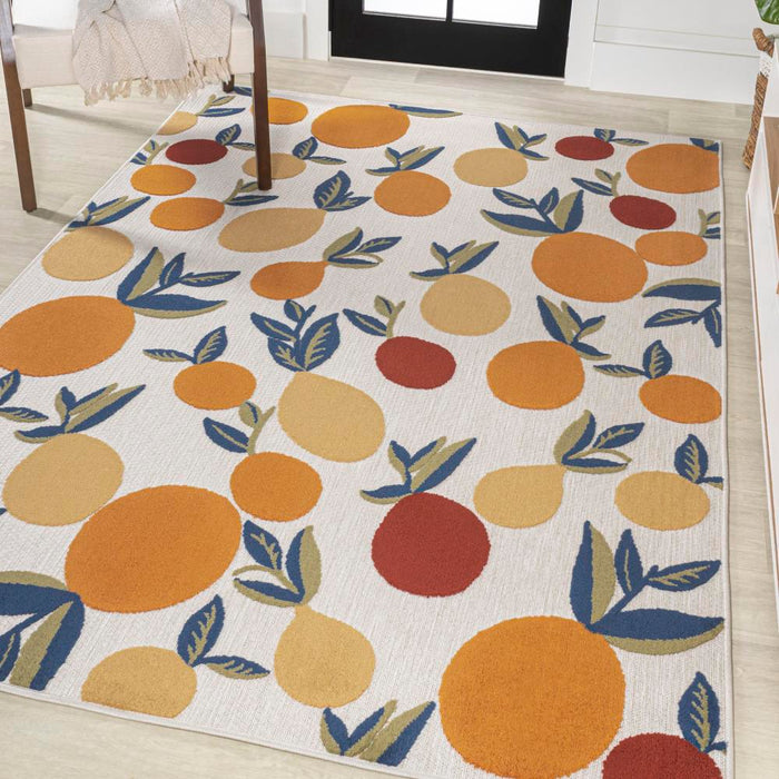 Audrey bold Lemon High-low Indoor/outdoor Area Rug