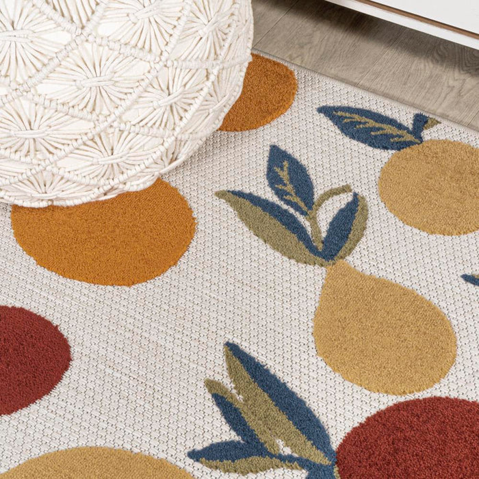 Audrey bold Lemon High-low Indoor/outdoor Area Rug