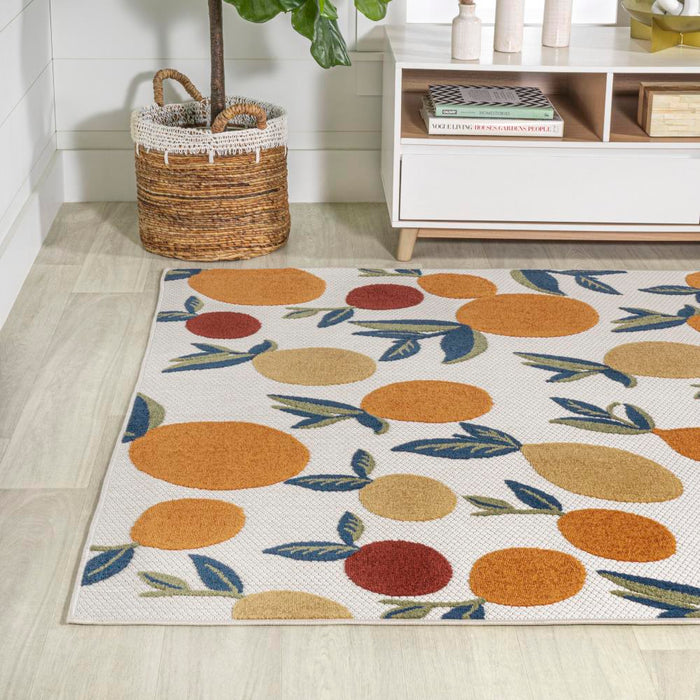 Audrey bold Lemon High-low Indoor/outdoor Area Rug