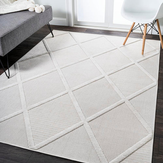 Oswald diamond Trellis Indoor/outdoor Area Rug