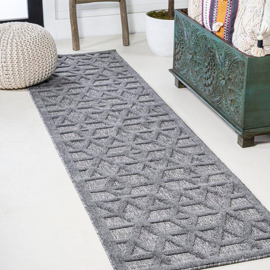 Celia neutral Geometric Indoor/outdoor Area Rug