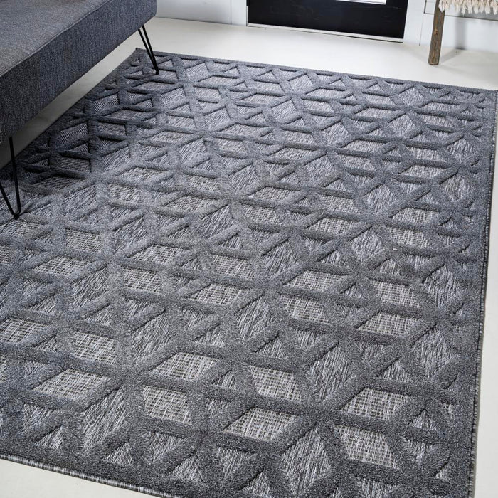 Celia neutral Geometric Indoor/outdoor Area Rug