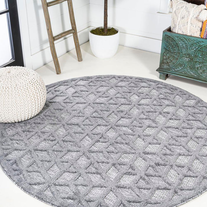 Celia neutral Geometric Indoor/outdoor Area Rug