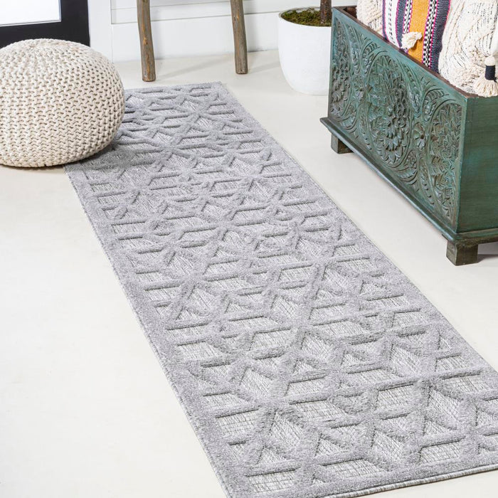 Celia neutral Geometric Indoor/outdoor Area Rug