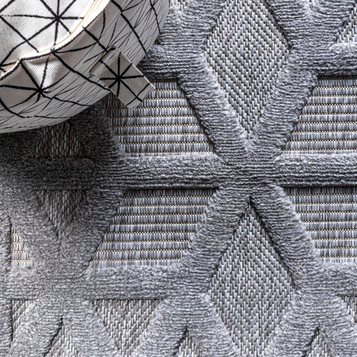 Celia neutral Geometric Indoor/outdoor Area Rug