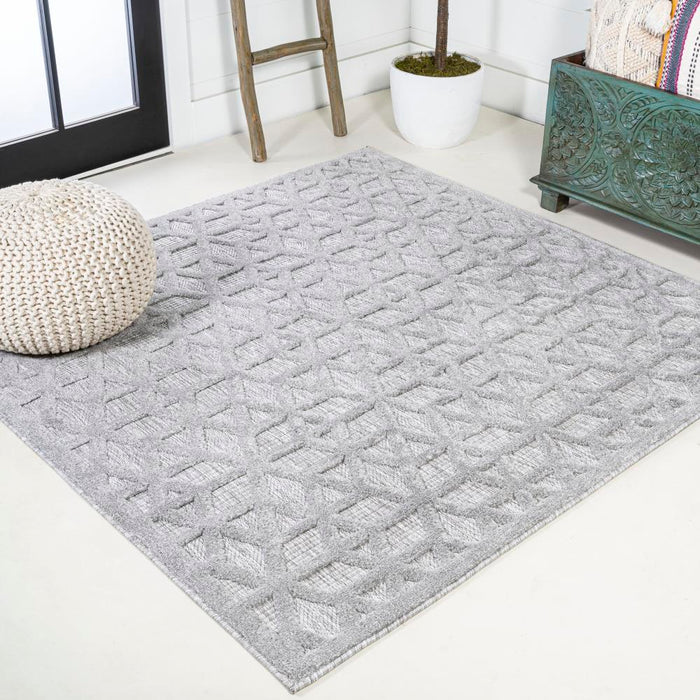 Celia neutral Geometric Indoor/outdoor Area Rug