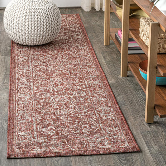 Hart Bohemian Textured Weave Floral Indoor/outdoor Area Rug