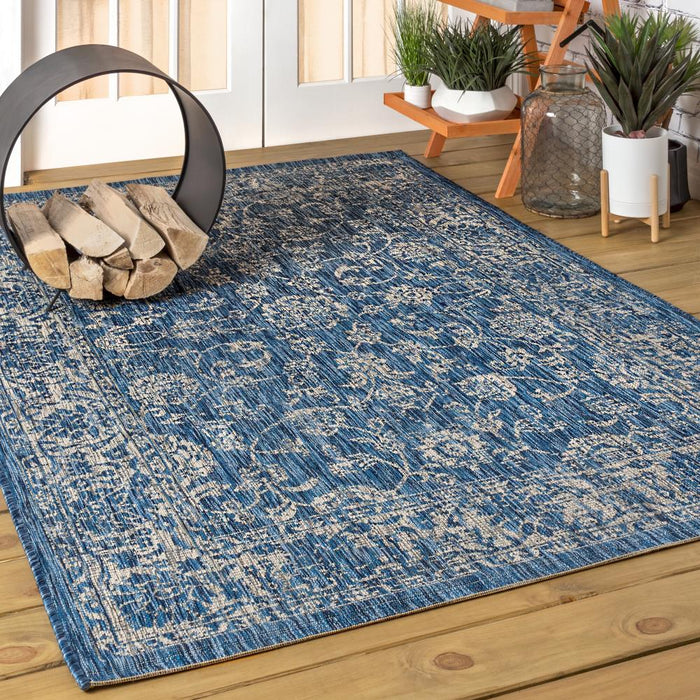 Hart Bohemian Textured Weave Floral Indoor/outdoor Area Rug